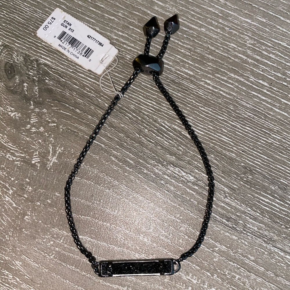 Kendra Scott Stan bracelet with black Drusy stone